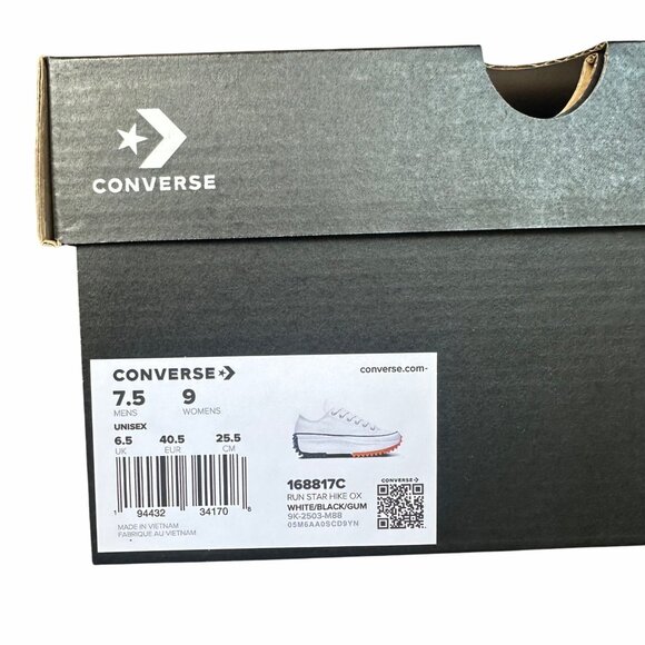 ⭐Converse Run Star Hike Canvas Platform Sz 9 Womens Shoes Sneakers White 168817C - Picture 8 of 10